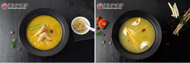 酸萝卜鸭掌翅汤 &十益养生汤